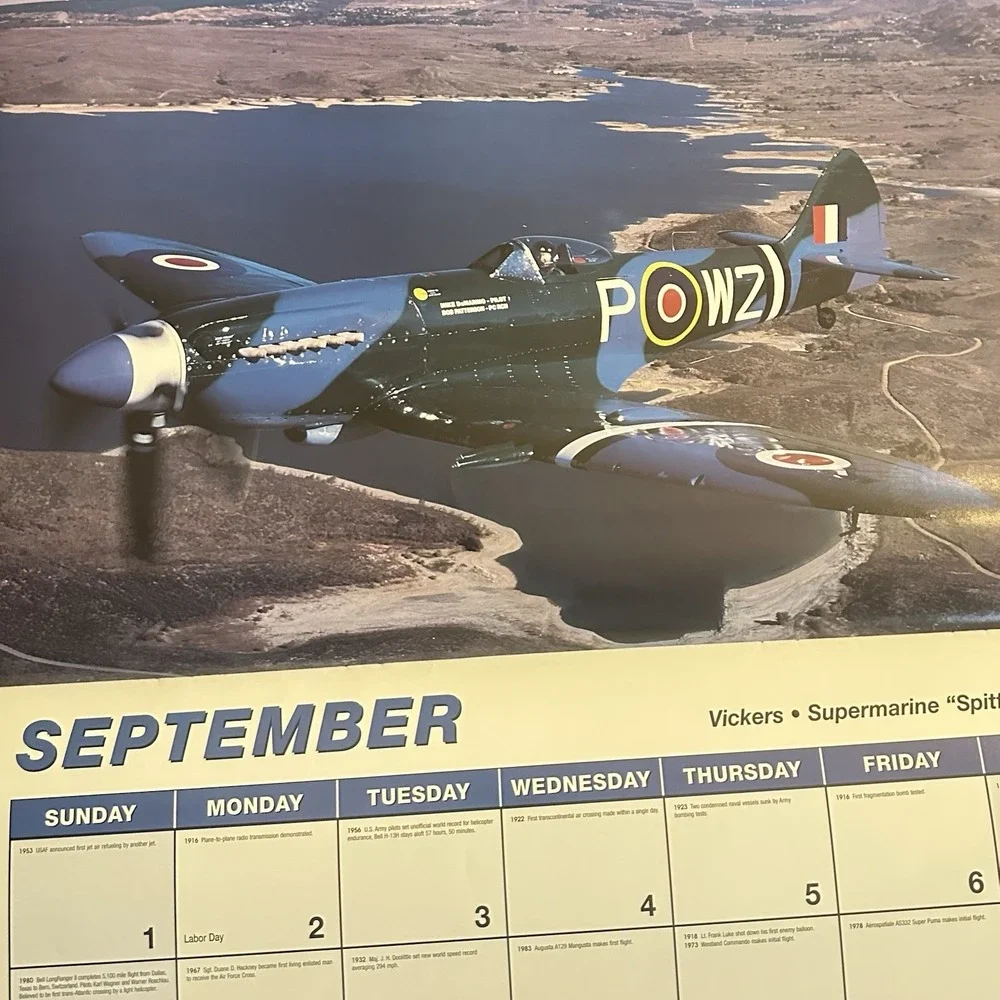 2002 Ghost Warbirds Calendar AKZO Nobel/Sparta P-51D P-47D F6F A26C P-40C . . .